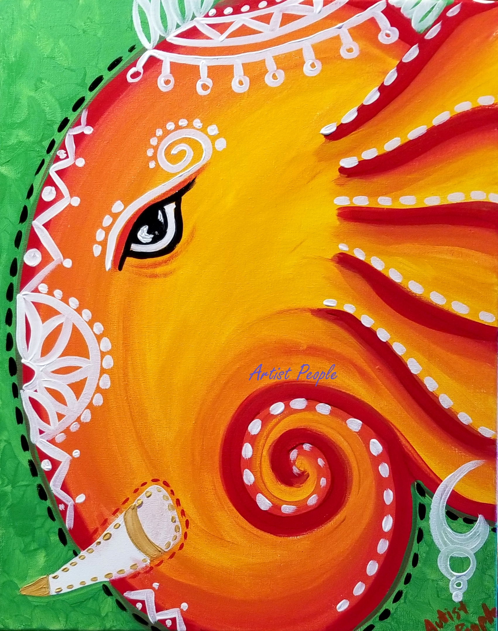 Sip n Paint Ganesha Wine and Painting Party in New Jersey Fun
