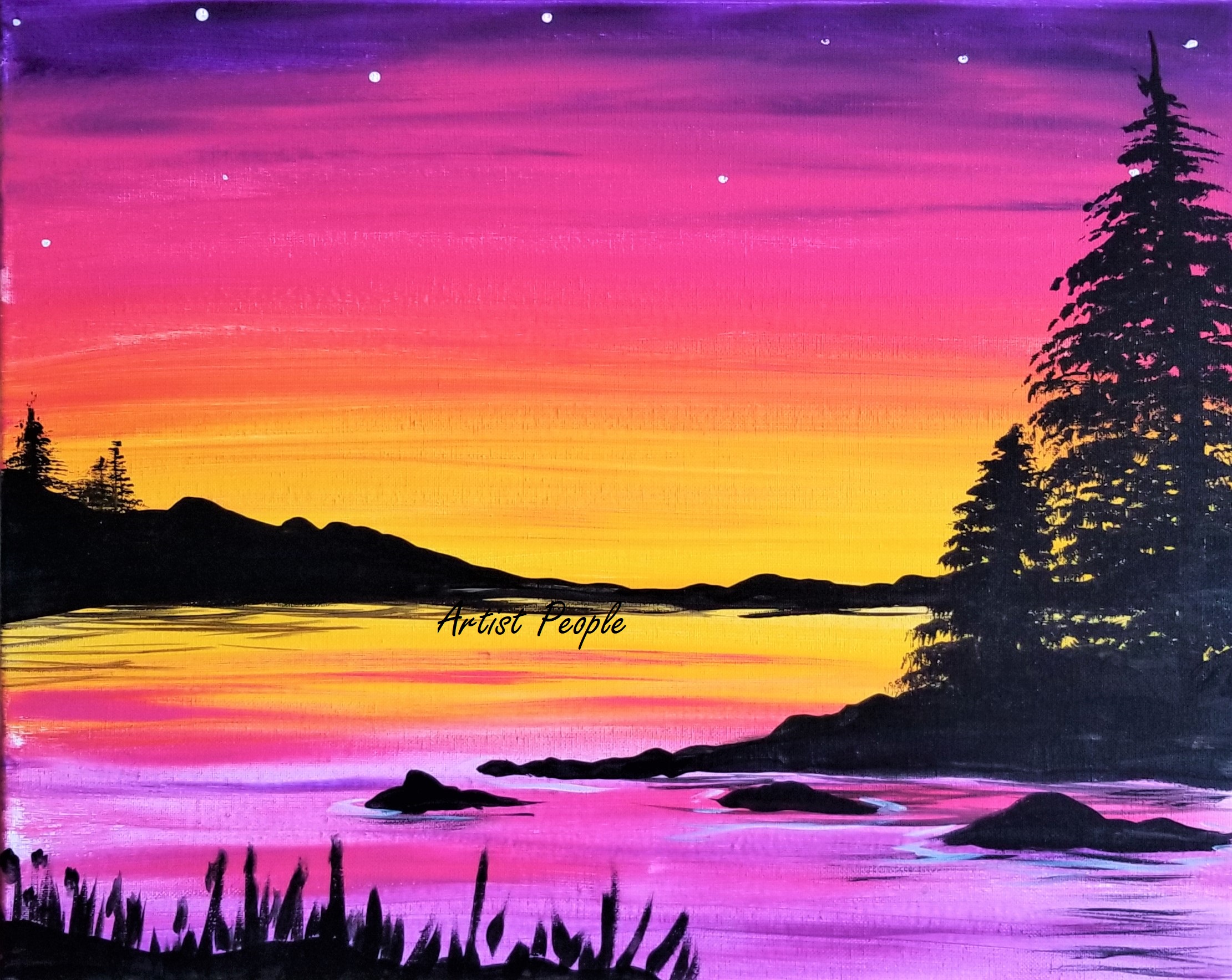 Sip n Paint Lake tahoe Wine and Painting Party in New Jersey Fun