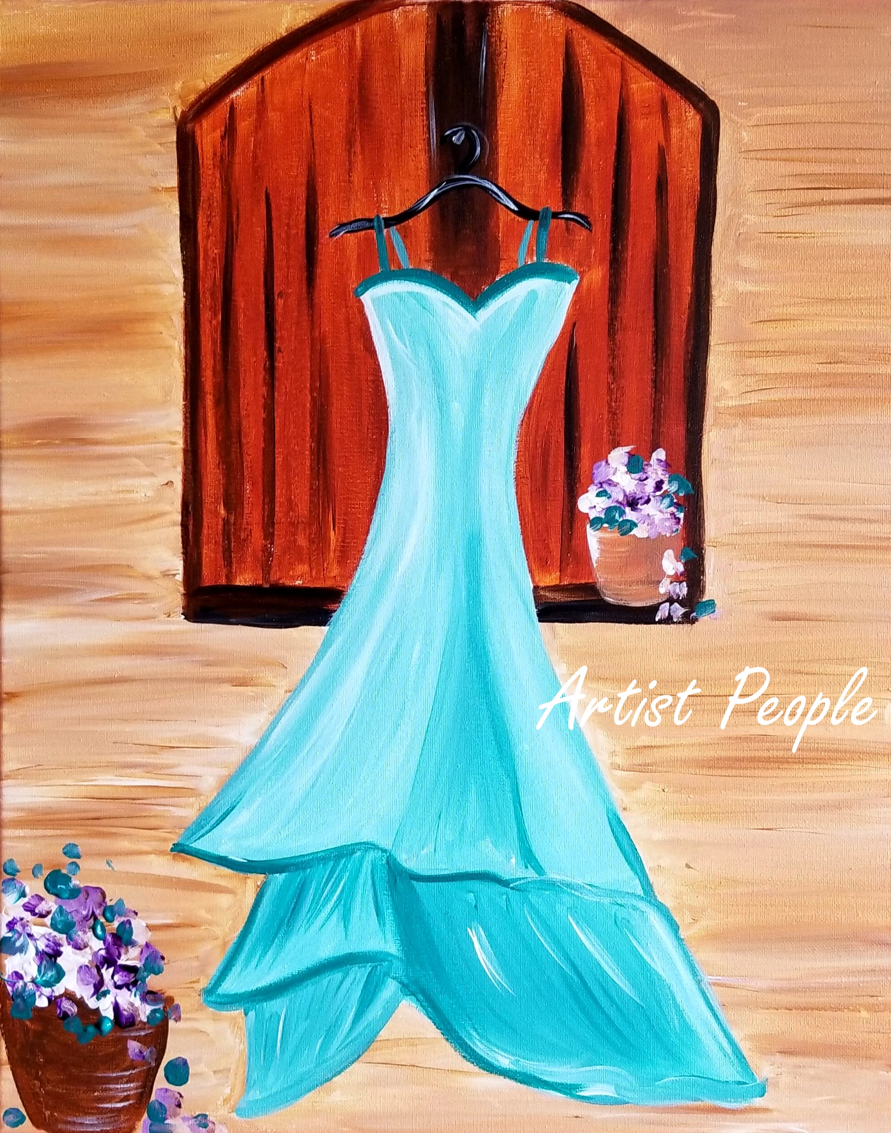 Sip n Paint Teal Wine and Painting Party in New Jersey Fun paint